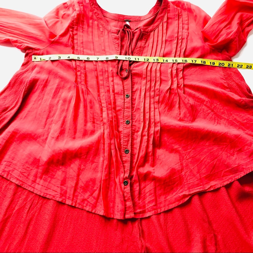 Free People Oversized Swing Button Up Blouse Small‎ - Picture 7 of 9